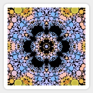 Dot Mandala Flower Blue and Yellow Sticker